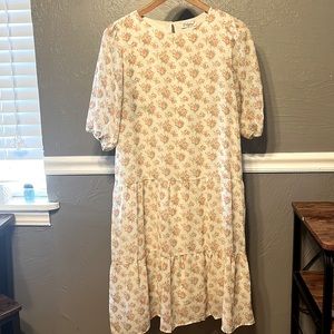 Polagram Floral knee/mid calf length dress (medium)